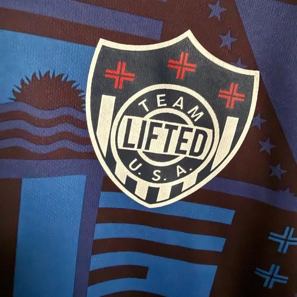 LRG Lifted Research Group Jersey LRG Adult Large Long Sleeve Graphic Team USA 47 - Picture 2 of 12